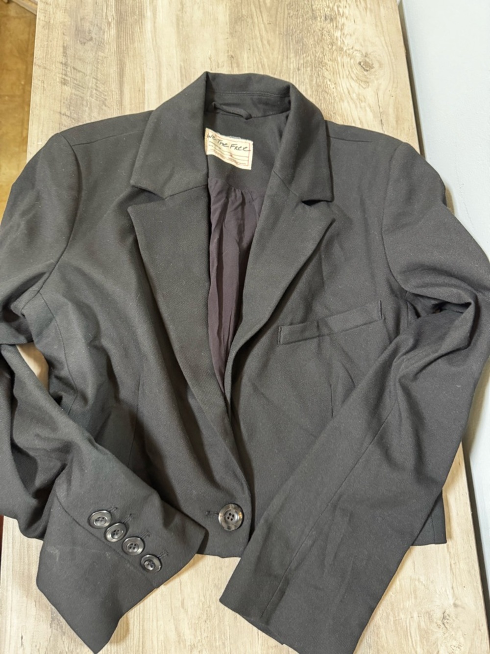 We The Free Cropped Black Blazer Jacket - Picture 6 of 10